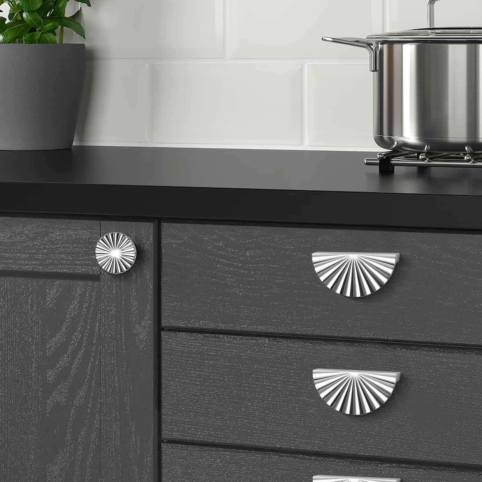 Gold Cabinet Pulls Cup Flat Drawer Handles Sunflower Handle Unique Hardware for Furniture Door Wardrobe Hardware