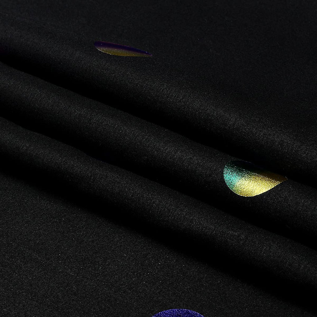 Fabric Shower Curtains with 12 Hooks for Bathroom Metallic Polka Dot Curtains Waterproof Shower Curtains with Grommet for Washable Shower Curtain Sets