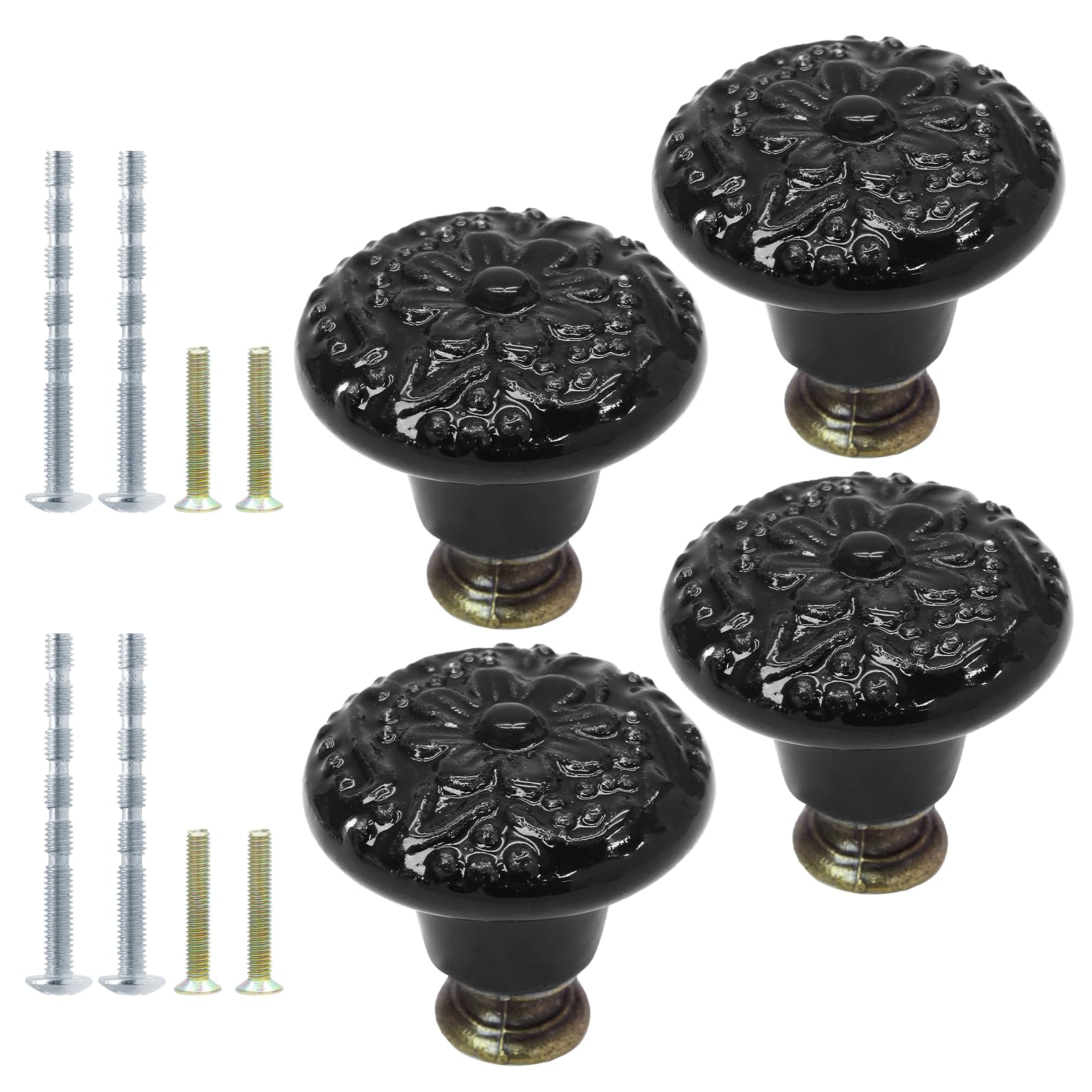 Ceramic Knobs, Vintage Kitchen Cabinet Knobs Pulls Retro Ceramic