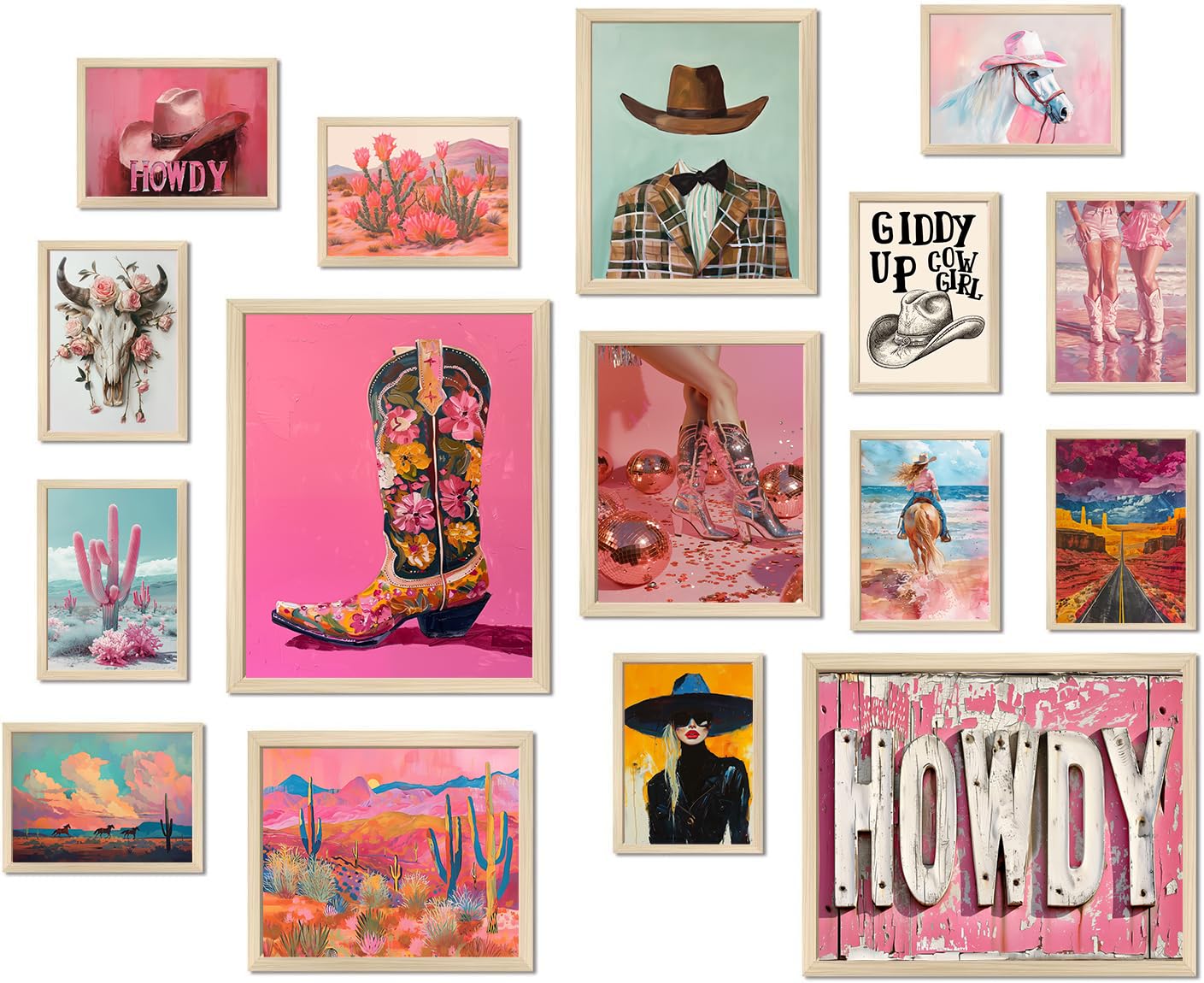 Coquette Wall Art Prints Trendy Preppy Room Decor Aesthetic (Unframed)