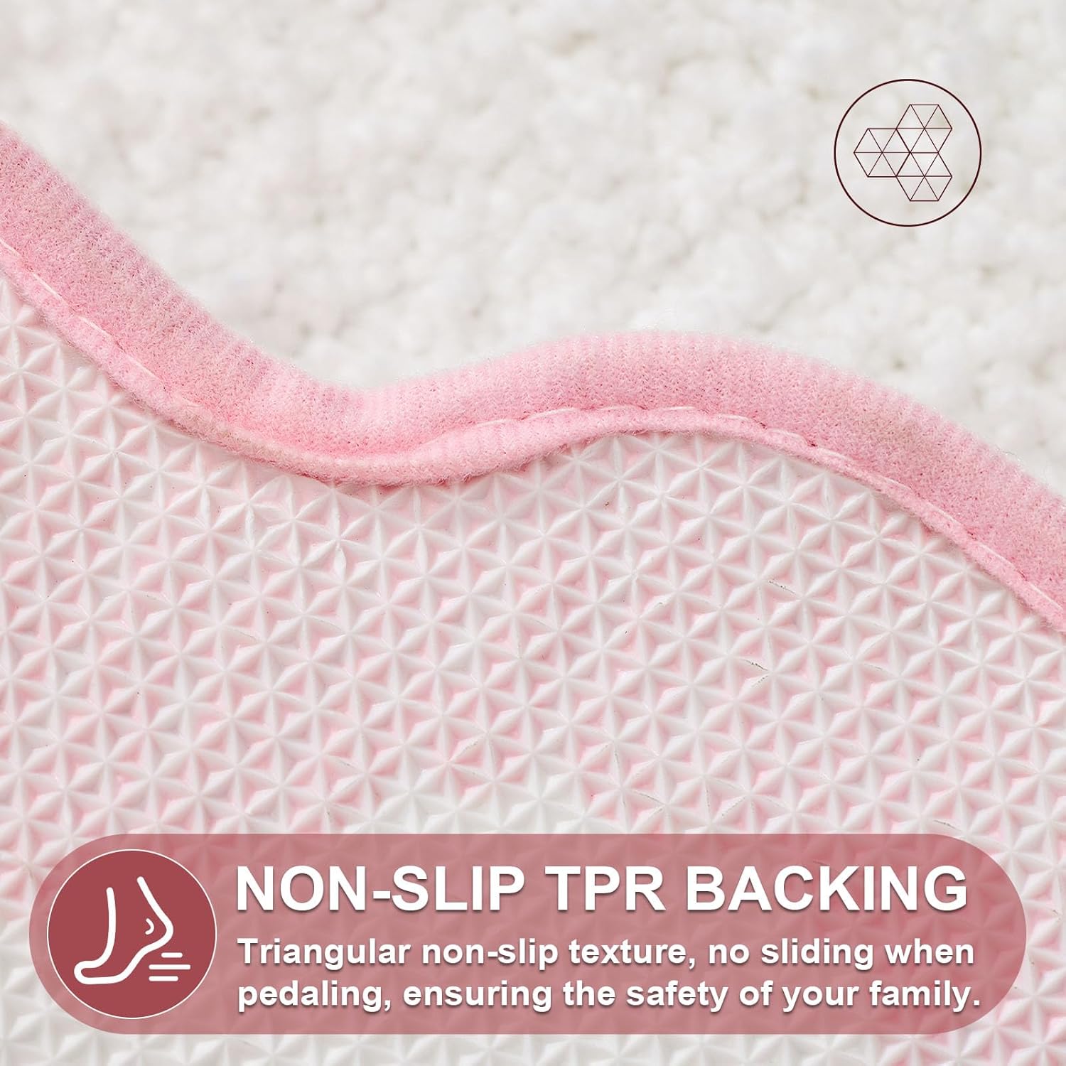 Cute Scalloped Bath Mat, Fun Plush Microfiber Scallop Bathroom Rugs Non Slip Washable Quick Dry Absorbent