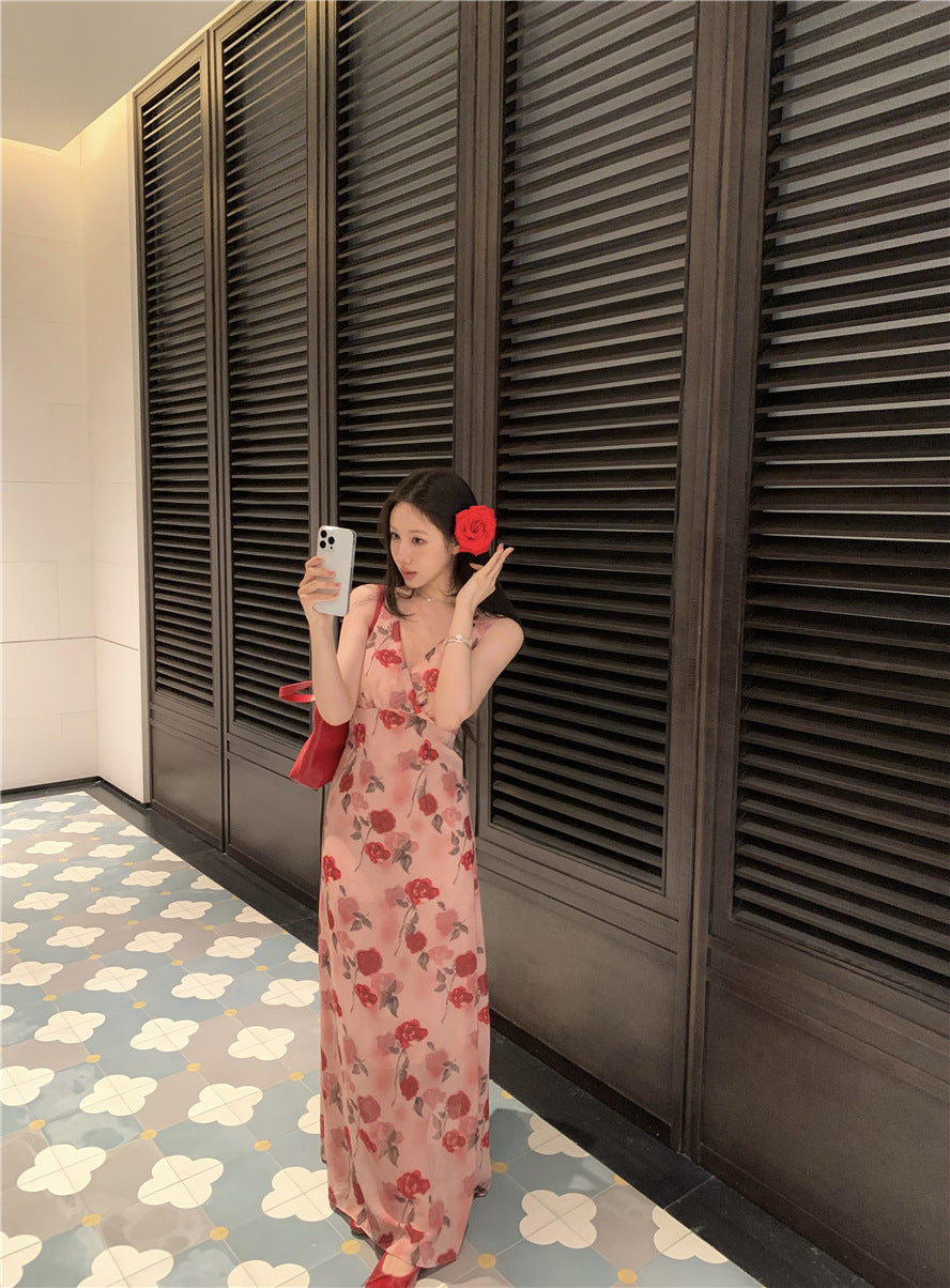 Ladies V-neck Slim Fit Style Dress