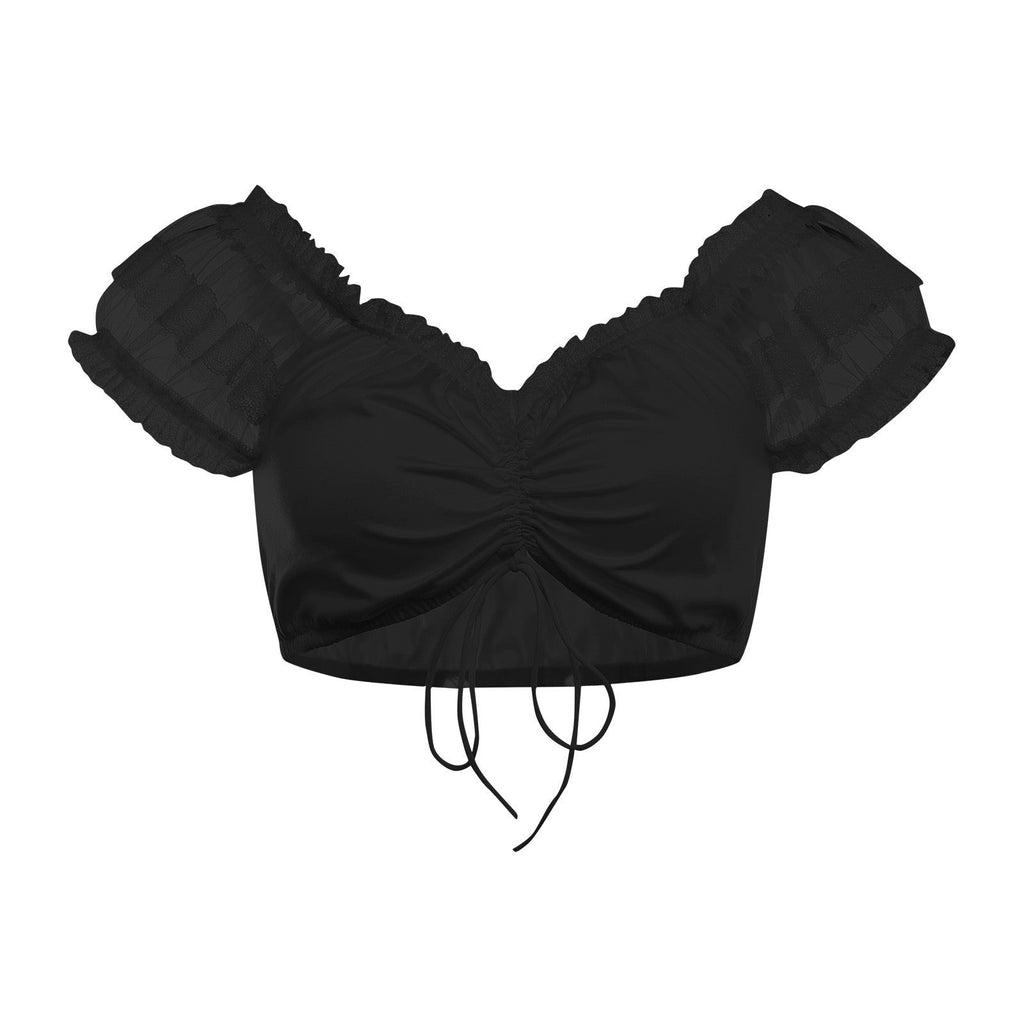 Ladies Short Lace Crop Top