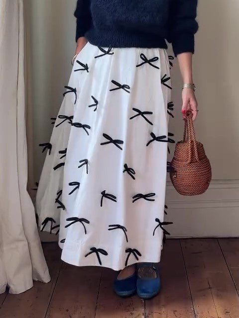 Free Waist Tight Bow Skirt
