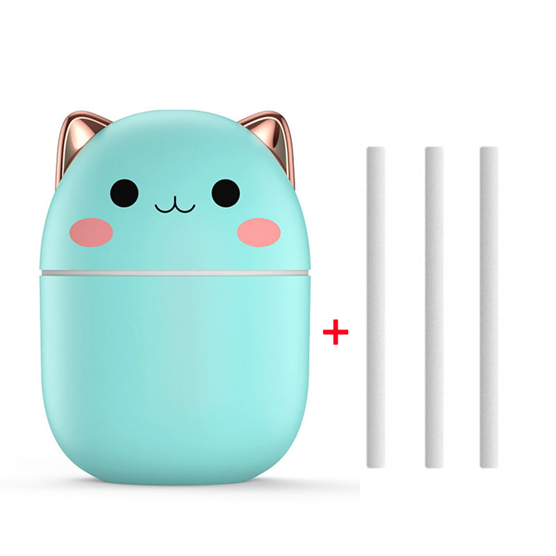 Cute Cat Air Humidifier Ultra-Silent USB Office Household Bedroom Car Aromatherapy Air Purifier With Led Cool Mist Spray