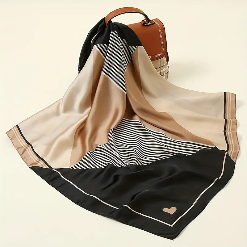 Silk Scarf Square Scarf High Sense Korean Style Fashion All-matching