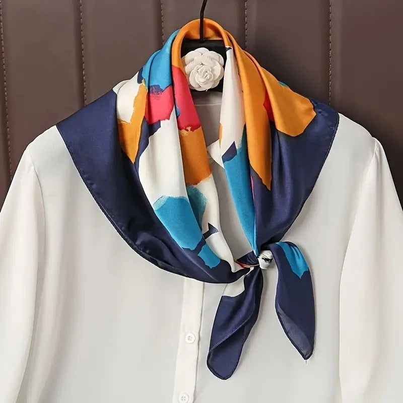 Silk Scarf Square Scarf High Sense Korean Style Fashion All-matching