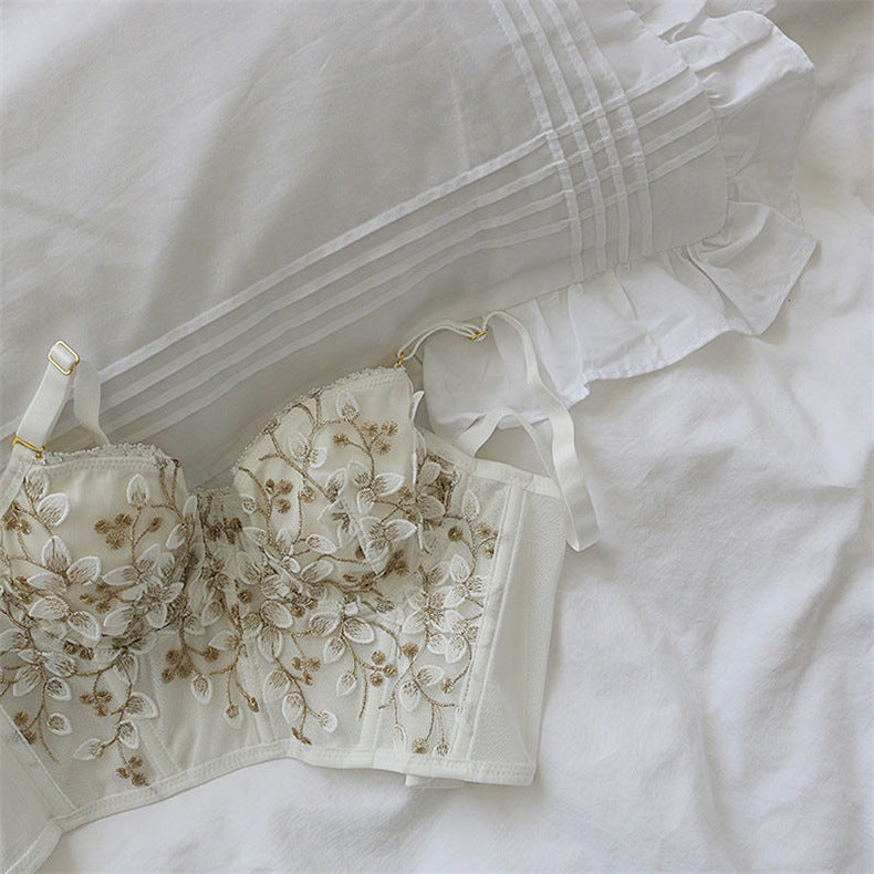 Women's Floral Underwear Hollow Bra