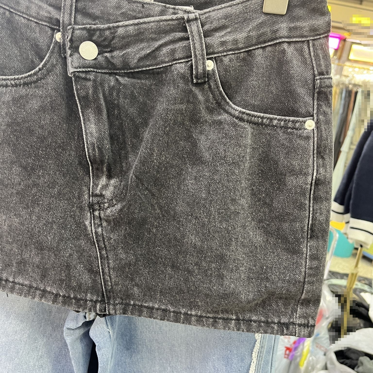 Slim Fit Slimming Versatile High Waist Simple Hot Girl Denim Skirt