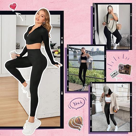 Gym 4-piece Yoga Pants  Without Pockets