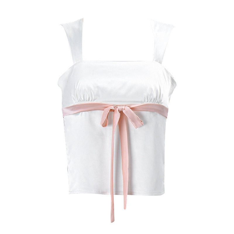 Women Bow Bandage Backless Camisole