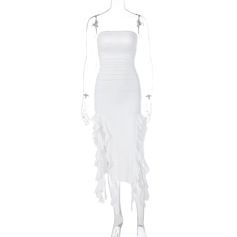 Chest Wrap Irregular Dress