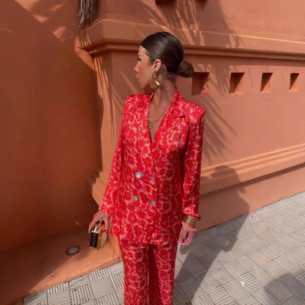 Wide-leg Pants Two-piece Fashion Blazer