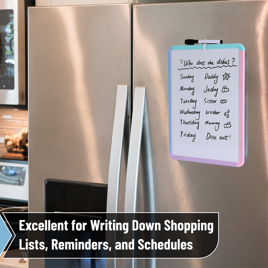 Dry Erase Board, 14â€?x 11â€?with a Black Dry Erase Marker Color Frame, Small White Board Dry Erase Whiteboard