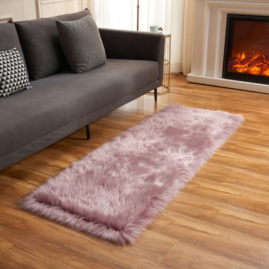 Ultra Soft Faux Fluffy/Fuzzy Shaggy Area Rug - Fur Chair Cover Seat Pad