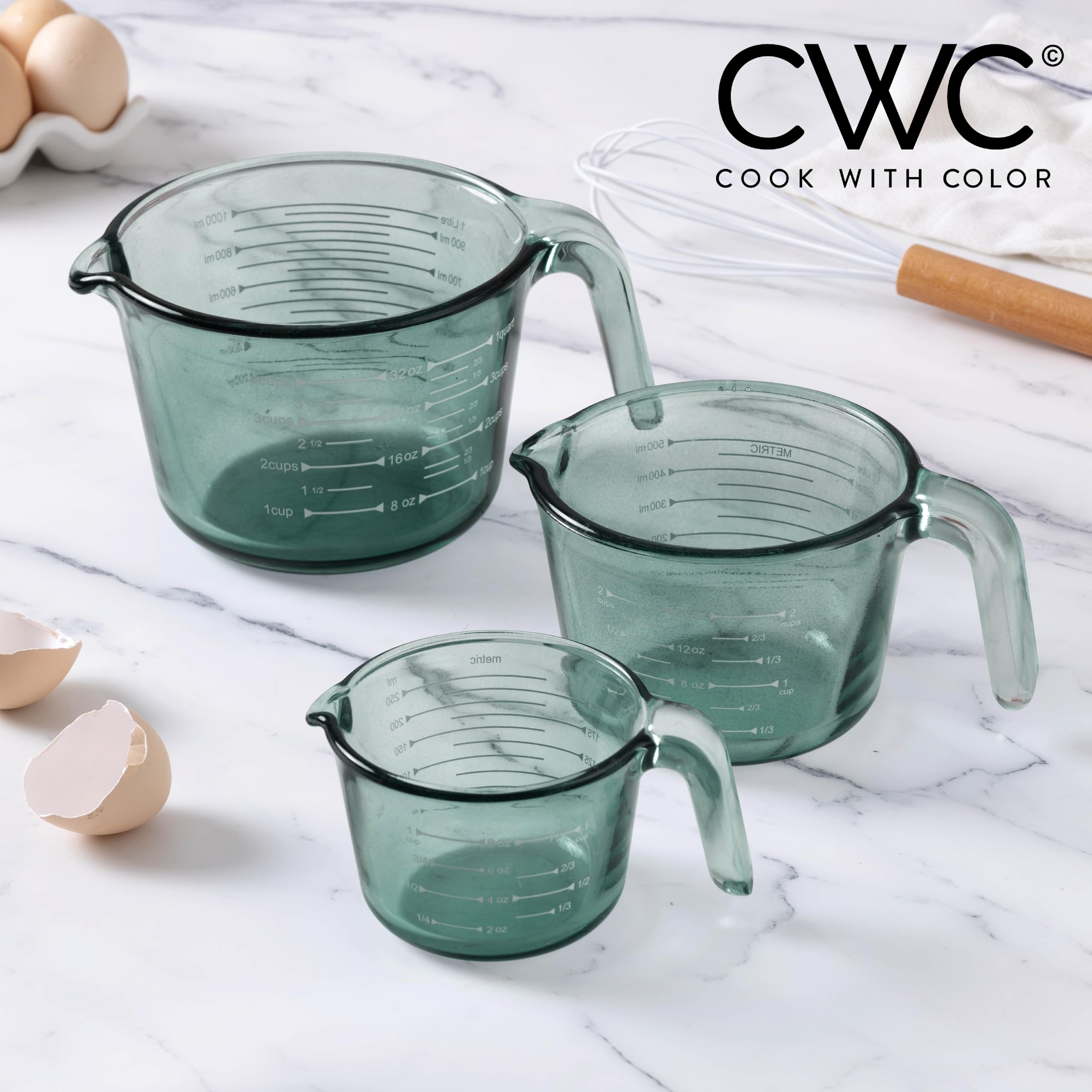 Glass Measuring Cups - Ideal for Cooking and Baking