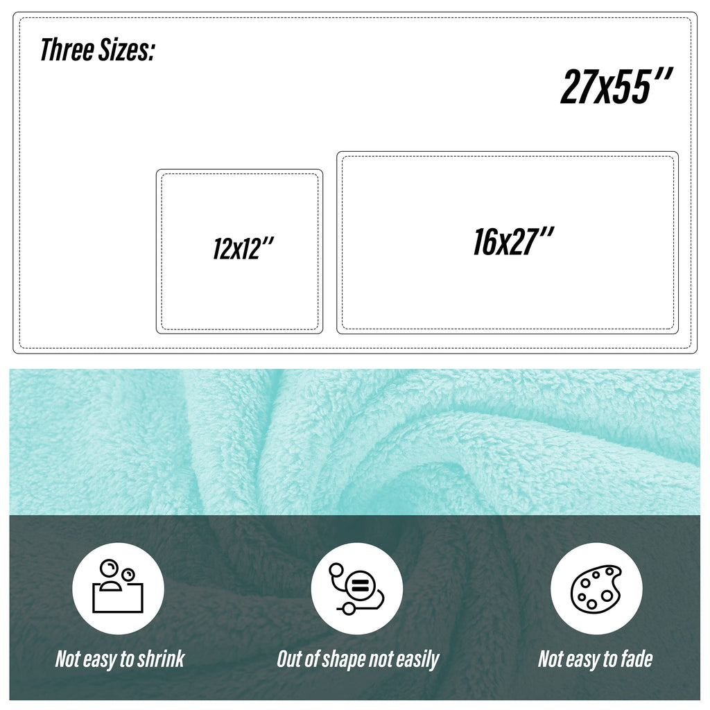 Ultra Soft Towel Set - Quick Drying - 2 Bath Towels 2 Hand Towels 2 Washcloths - Microfiber Coral Velvet Highly Absorbent Towel (6 Pcs)