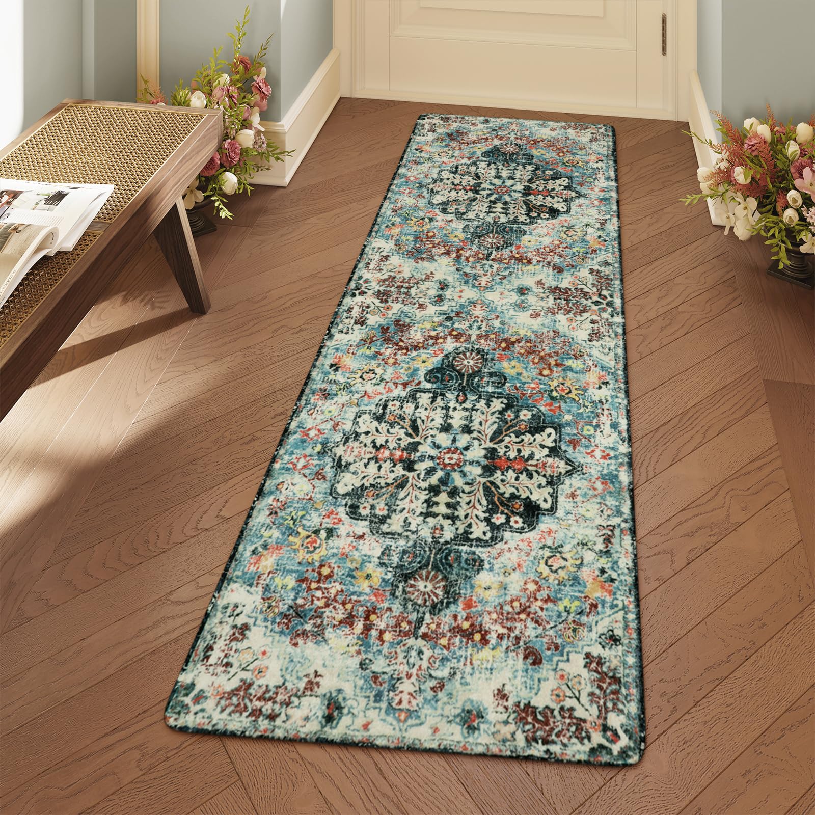 Floral Bohemian Medallion Area Rugs