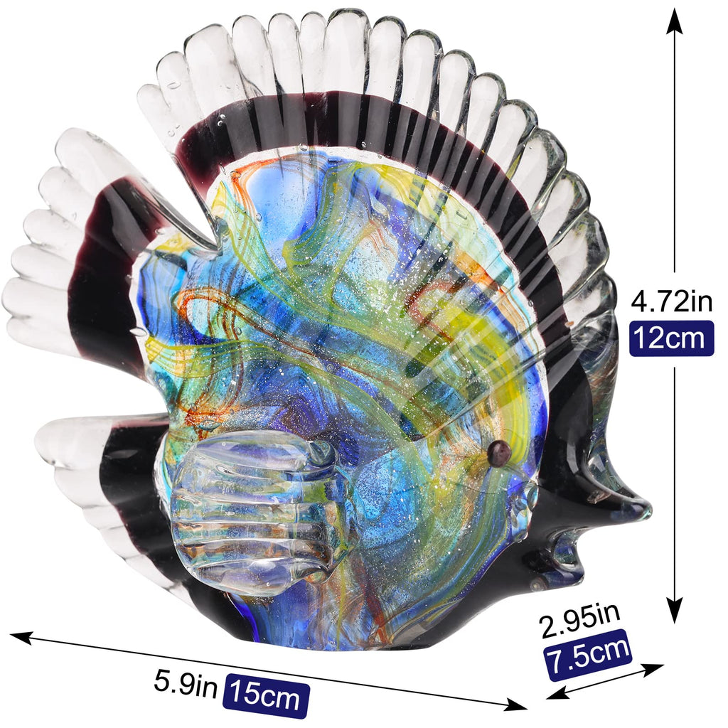 Hand Blown Glass Conch - Coastal Home Decor Conch Corners, Glass Art Conch Sculptures, Office Decor Blown Glass Art, Living Room Table Centerpieces, Bathroom Shelf Tops And Cabinet Decor