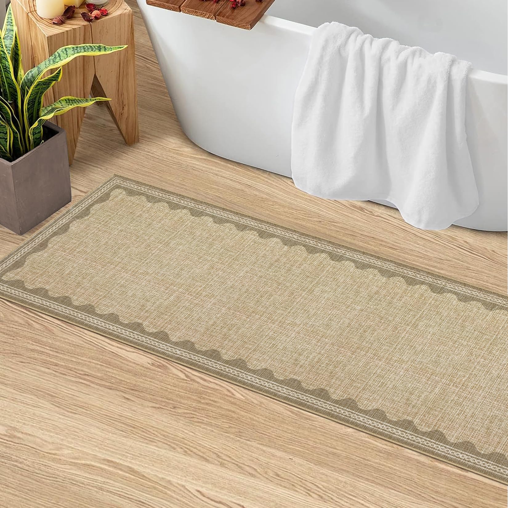 Scalloped Rug Soft Carpet