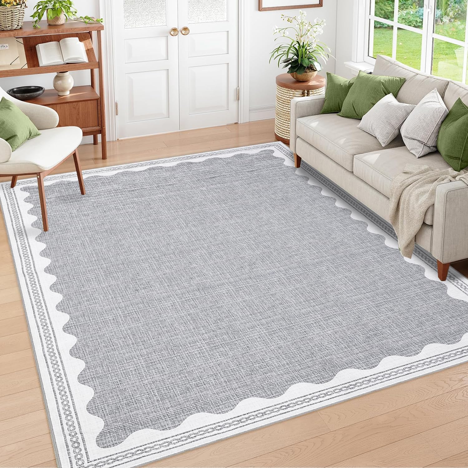 Scalloped Rug Soft Carpet