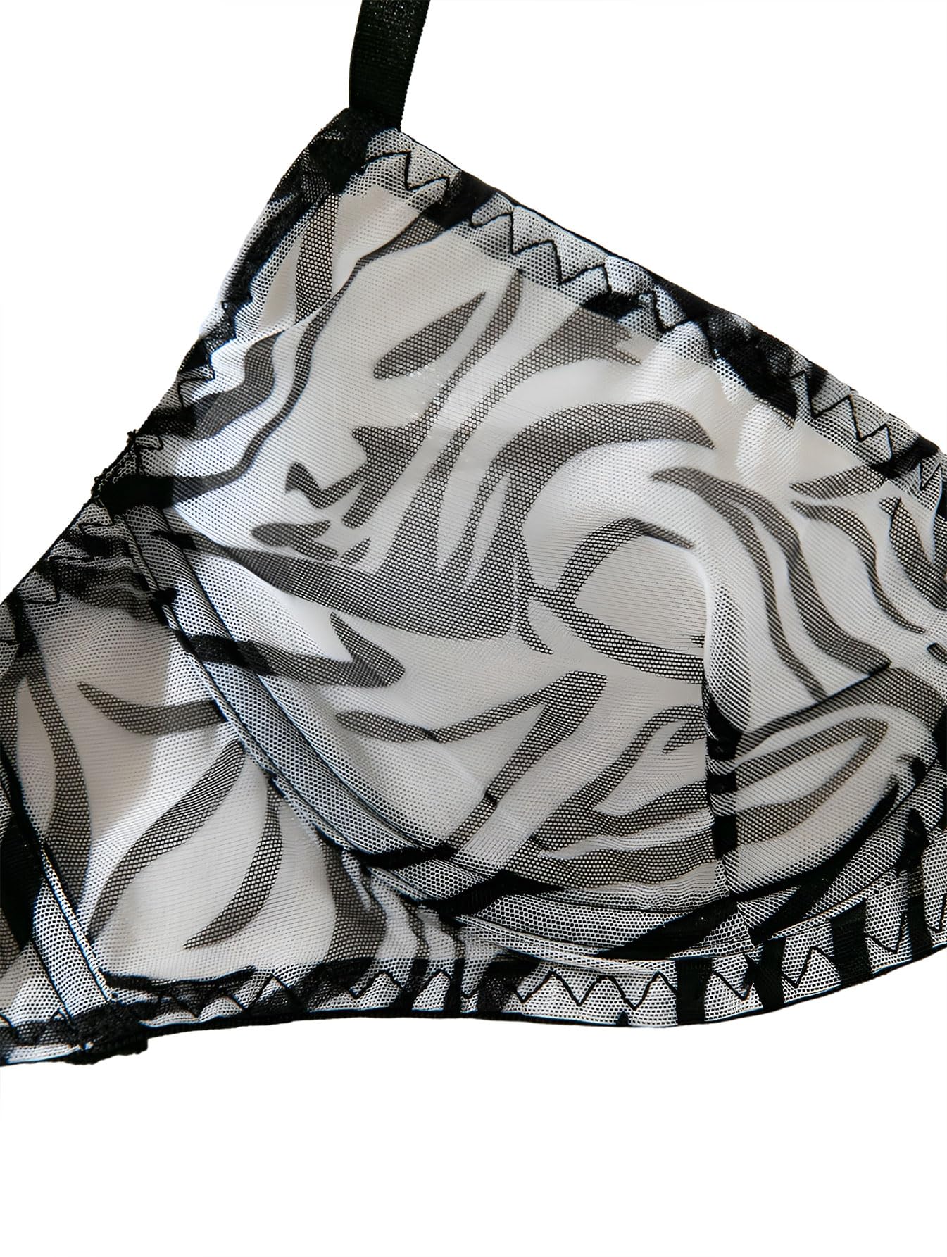 Sexy Mesh Sheer Push Up Lingerie Set