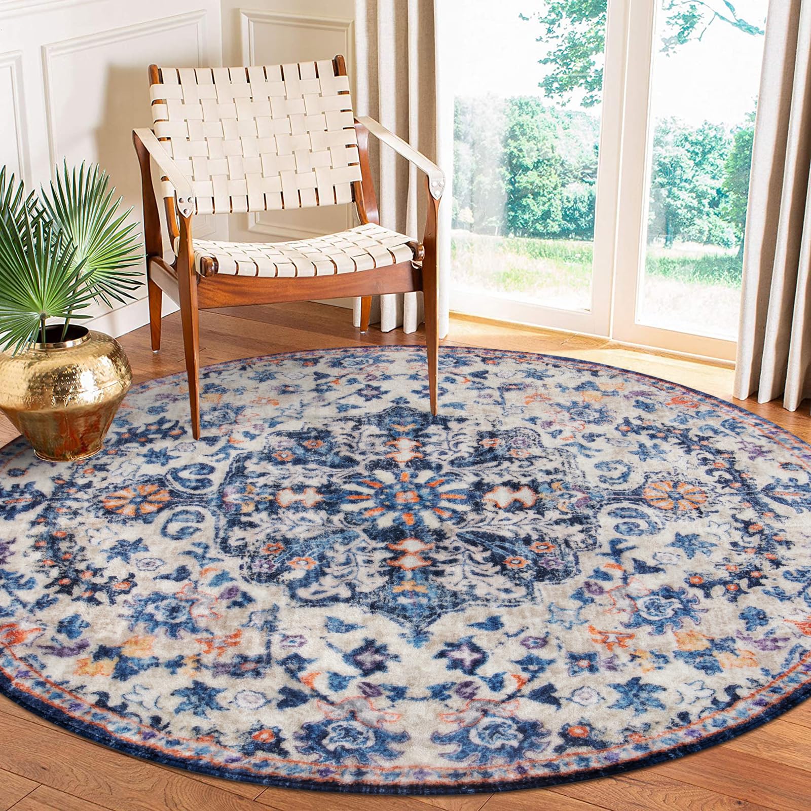 Floral Bohemian Medallion Area Rugs