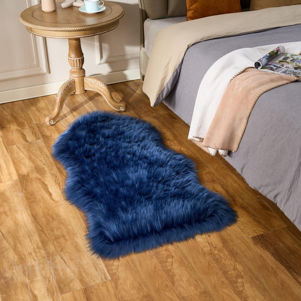 Ultra Soft Faux Fluffy/Fuzzy Shaggy Area Rug - Fur Chair Cover Seat Pad