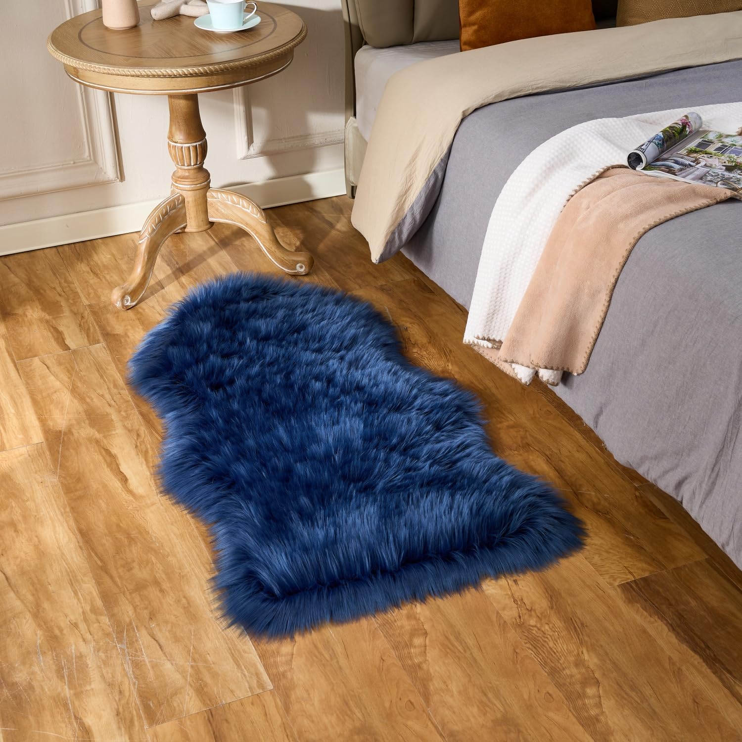 Ultra Soft Faux Fluffy/Fuzzy Shaggy Area Rug - Fur Chair Cover Seat Pad