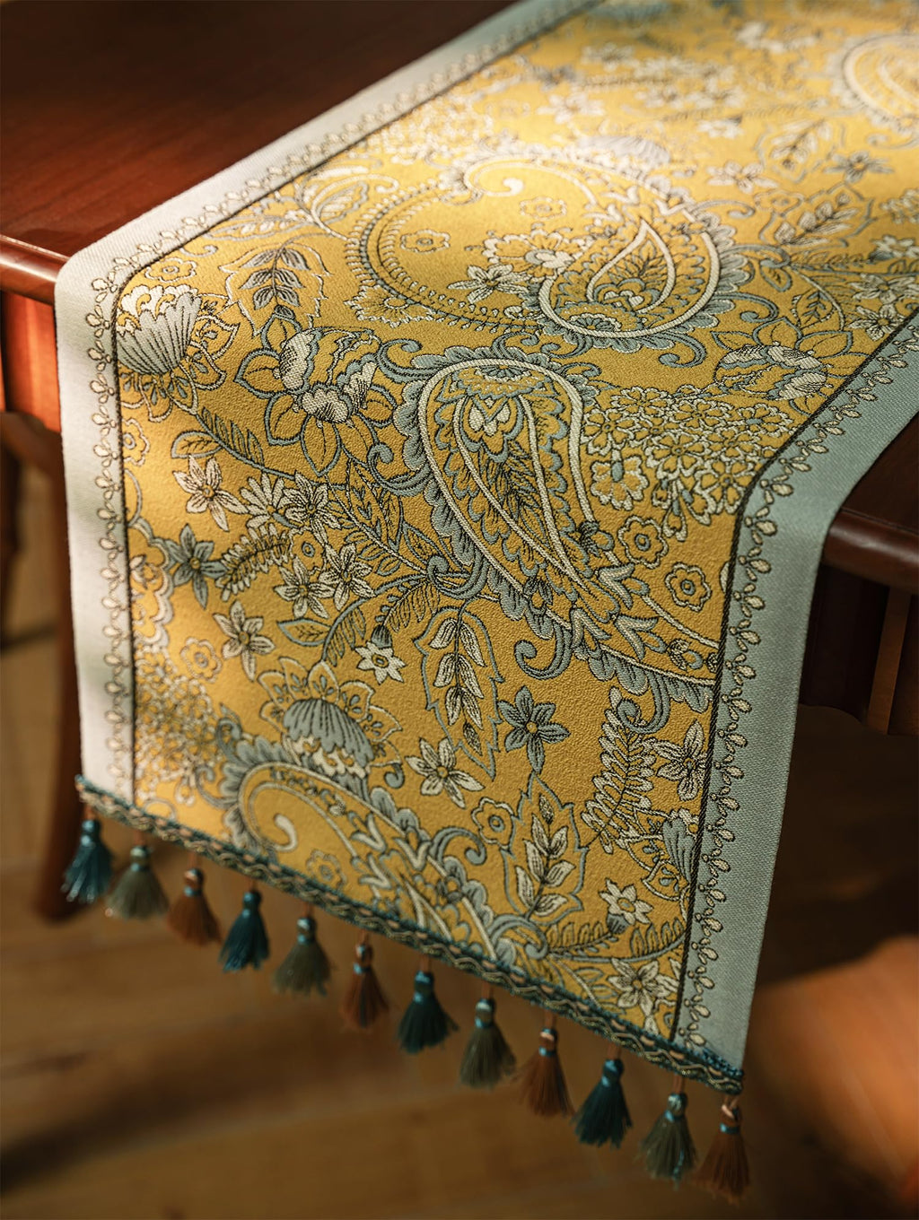 Retro-Luxury Tassels Table Runner Series for Kitchen Dining Table