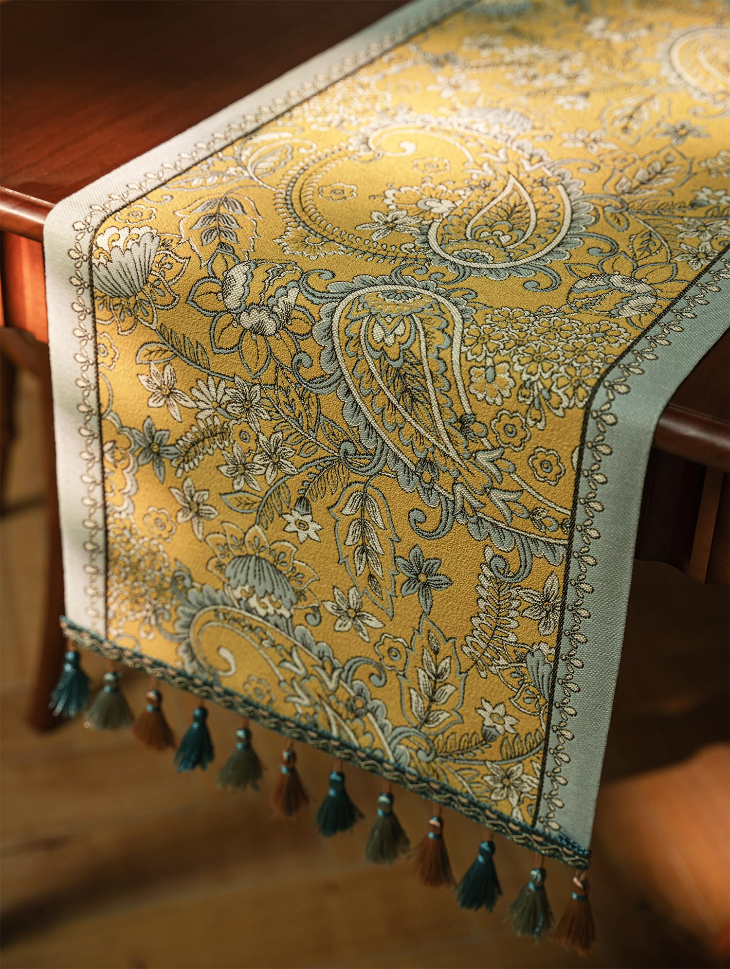 Retro-Luxury Tassels Table Runner Series for Kitchen Dining Table