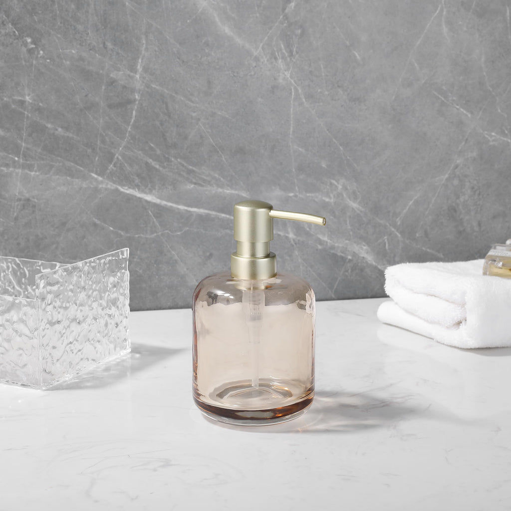 Glass Soap Pump Dispenser, Refillable Soap Dispenser
