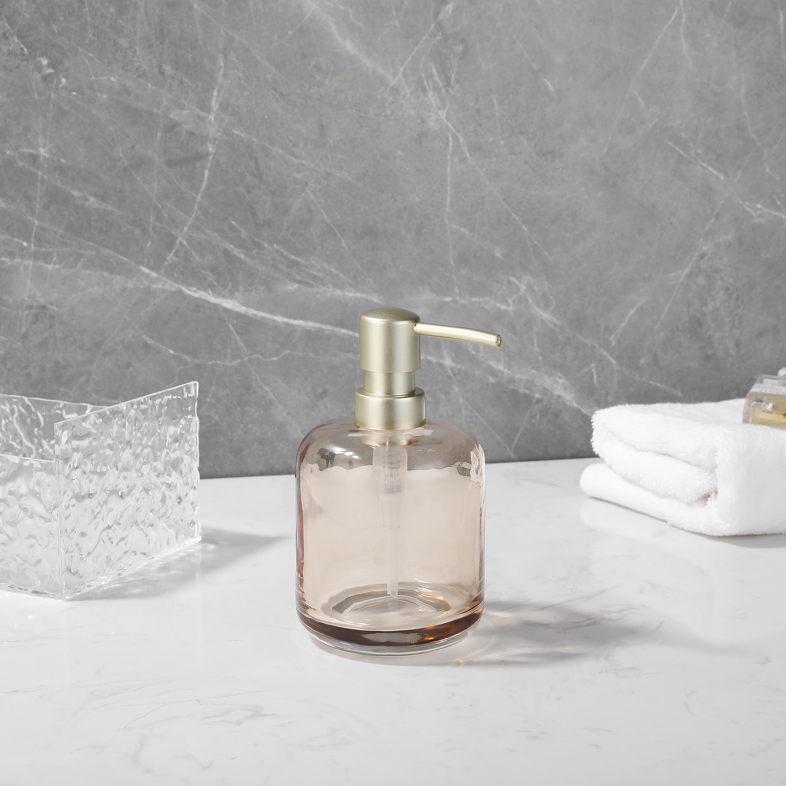 Glass Soap Pump Dispenser, Refillable Soap Dispenser