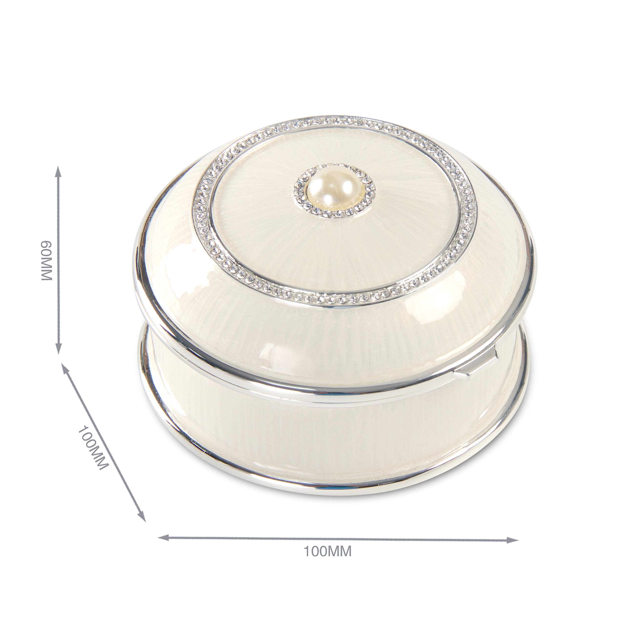 Hand Painted Decorative Hinged Jewelry Trinket Box