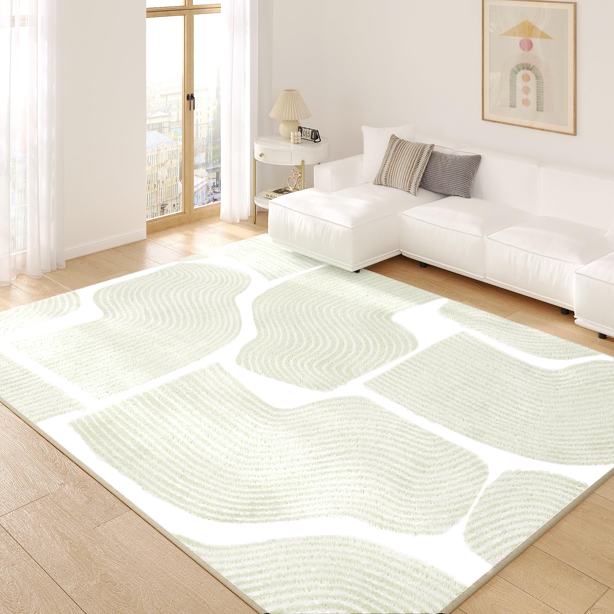 Zen Garden Area Rug - Ultra Soft Area Rug, Non Slip, Stain Resistant Living Room Rug, Washable Area Rugs for Living Room, Rugs for Bedroom