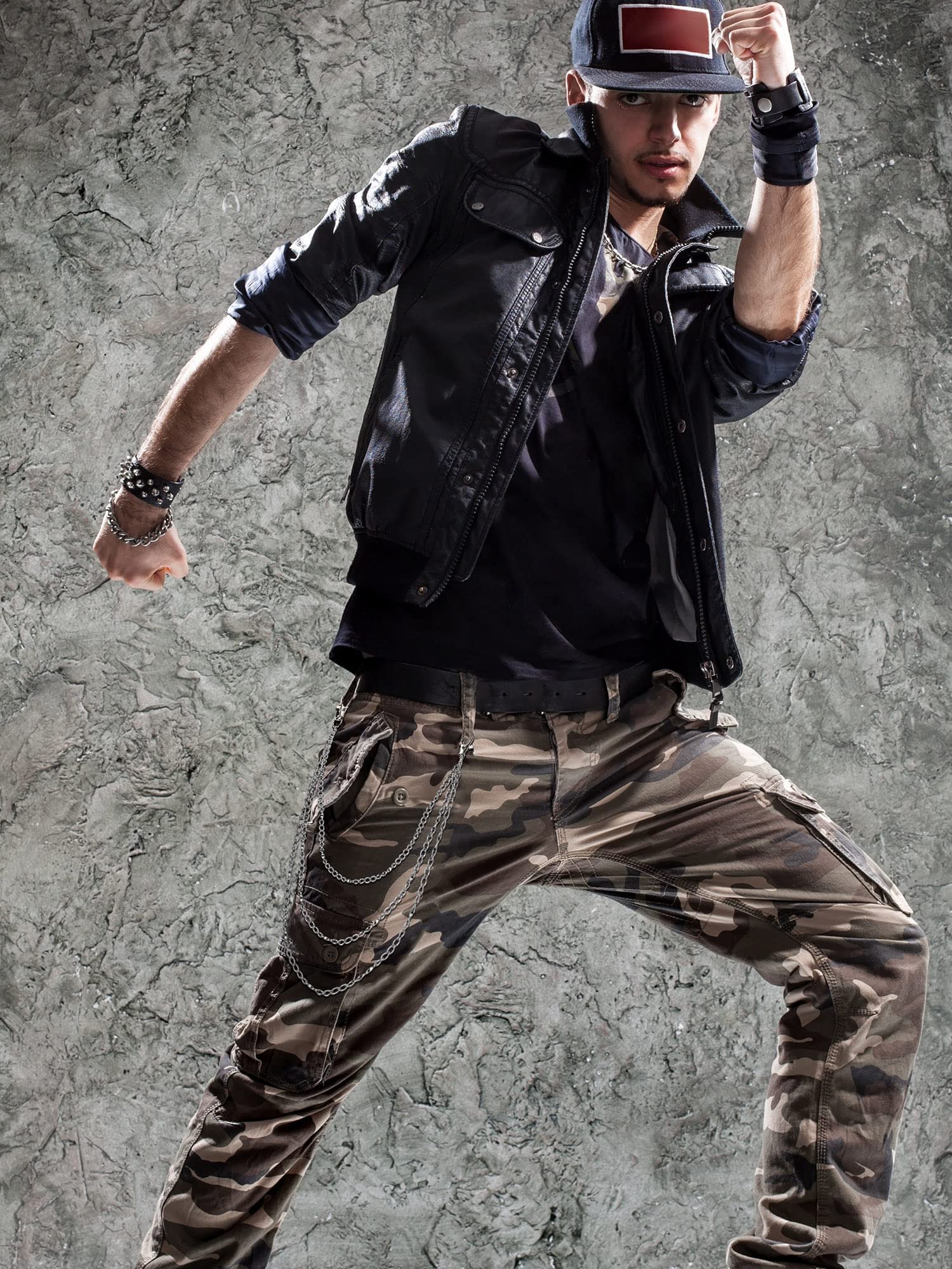 Multi-Layer Chain Belt â€?5-Piece Hip Hop Metal Wallet Chains for Jeans & Pants