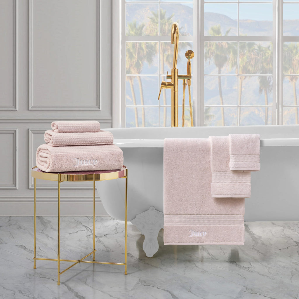 Juicy Couture Alyssa Luxurious 6 Piece Bath Towel Set - Premium Bathroom Towel Set
