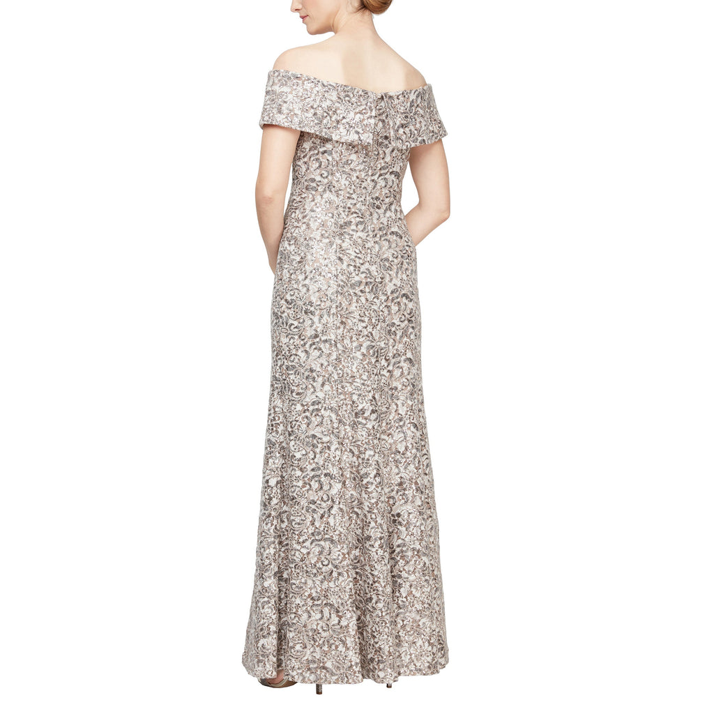 Alex Evenings 81122532 Long Off Shoulder Formal Dress