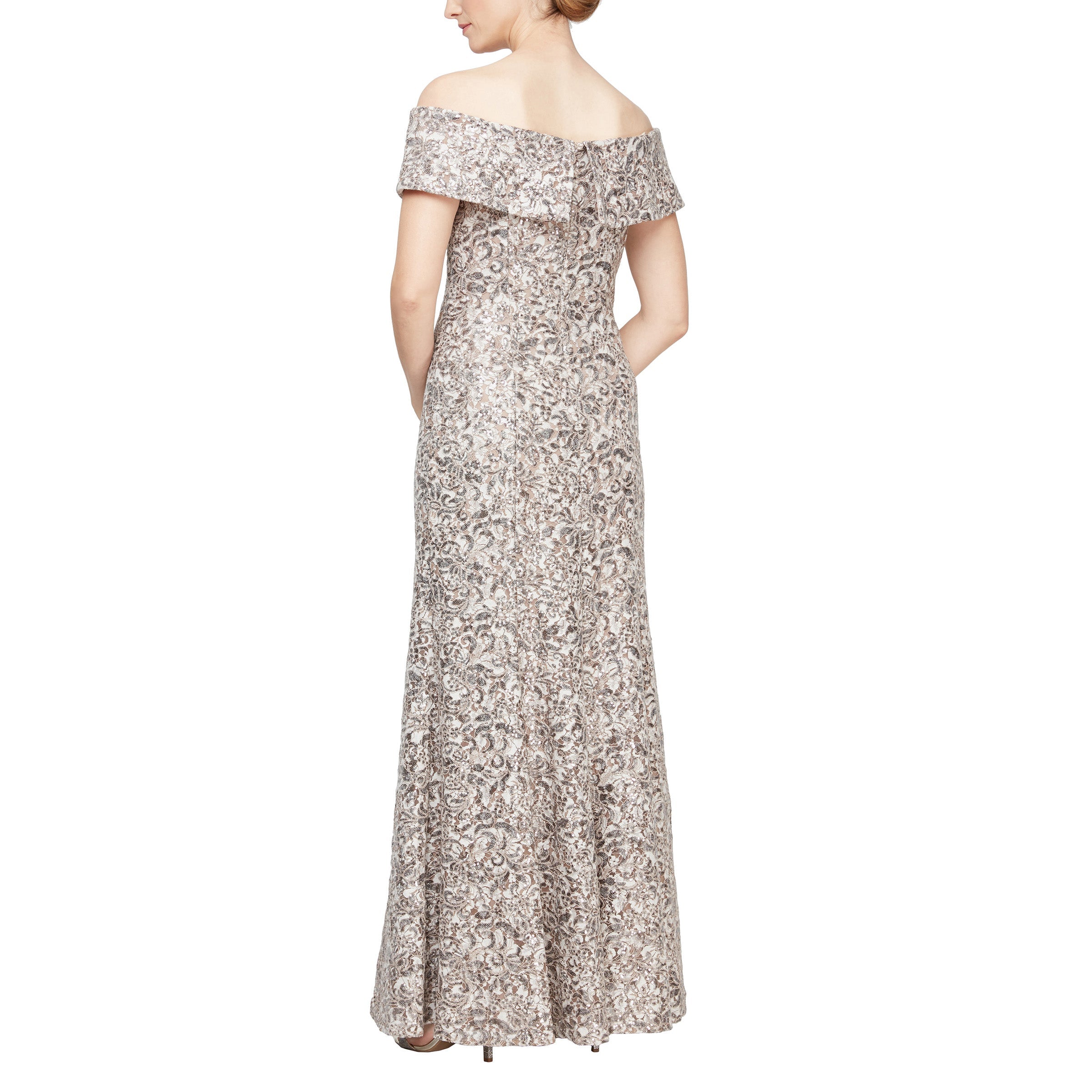 Alex Evenings 81122532 Long Off Shoulder Formal Dress