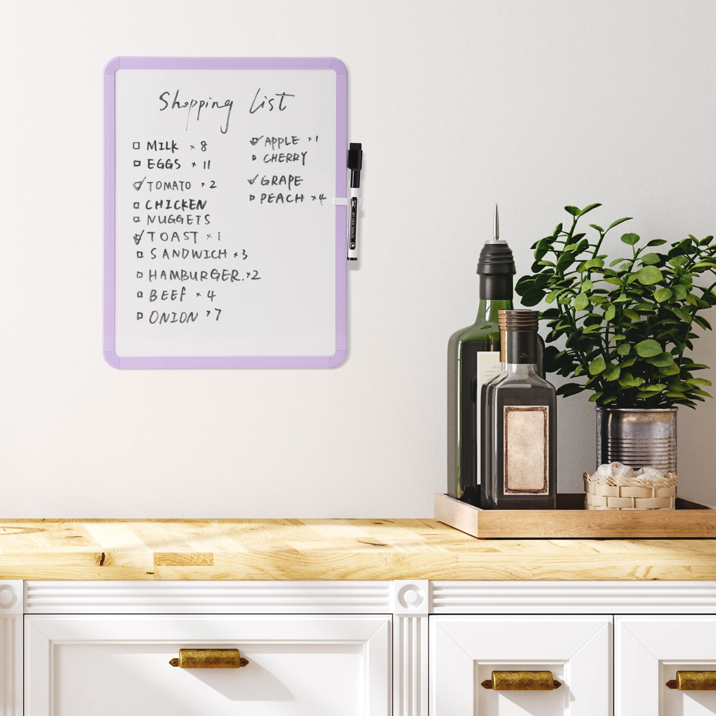 Dry Erase Board, 14â€?x 11â€?with a Black Dry Erase Marker Color Frame, Small White Board Dry Erase Whiteboard