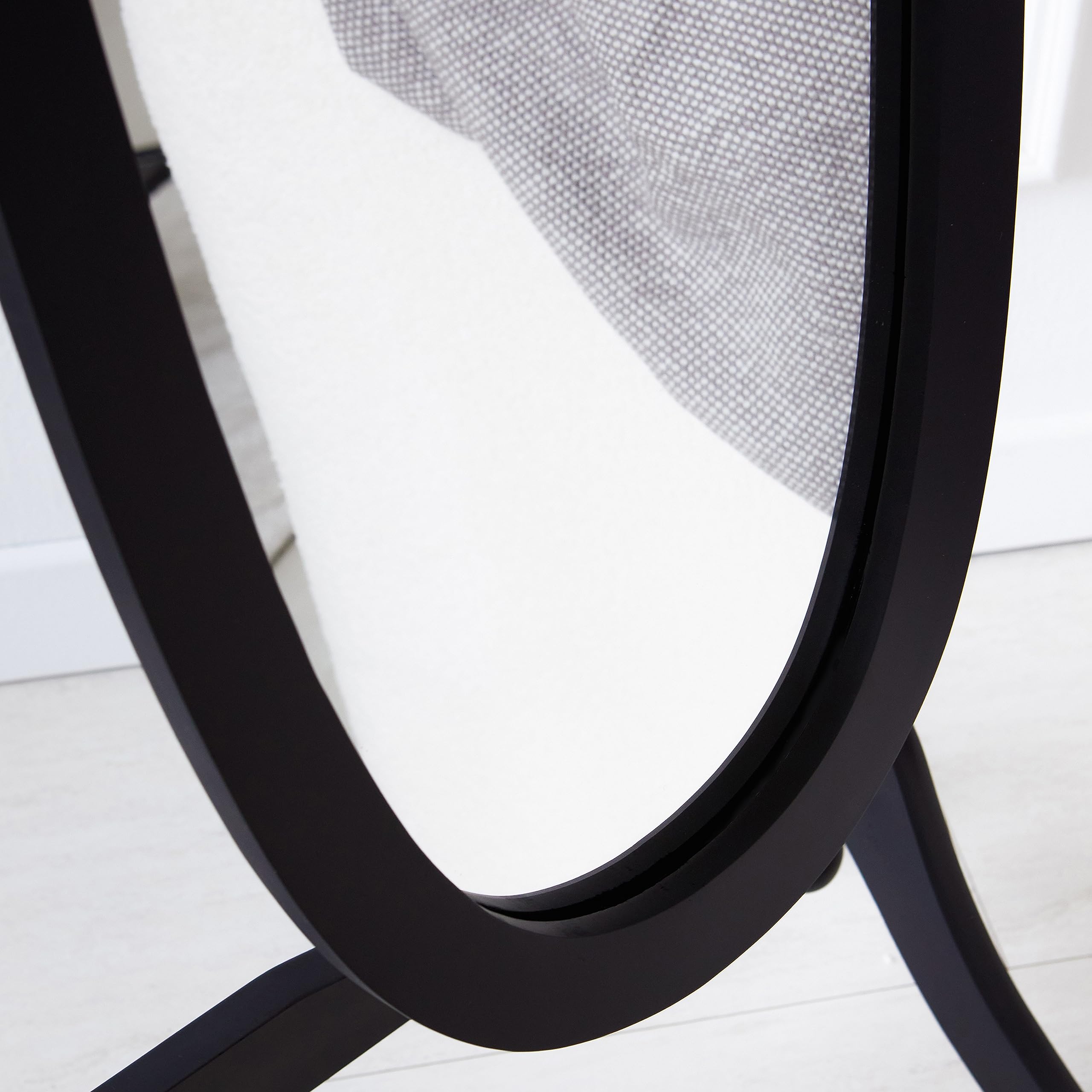 Wooden Antique Floor Free Standing Mirror/Traditional Style 60" Oval