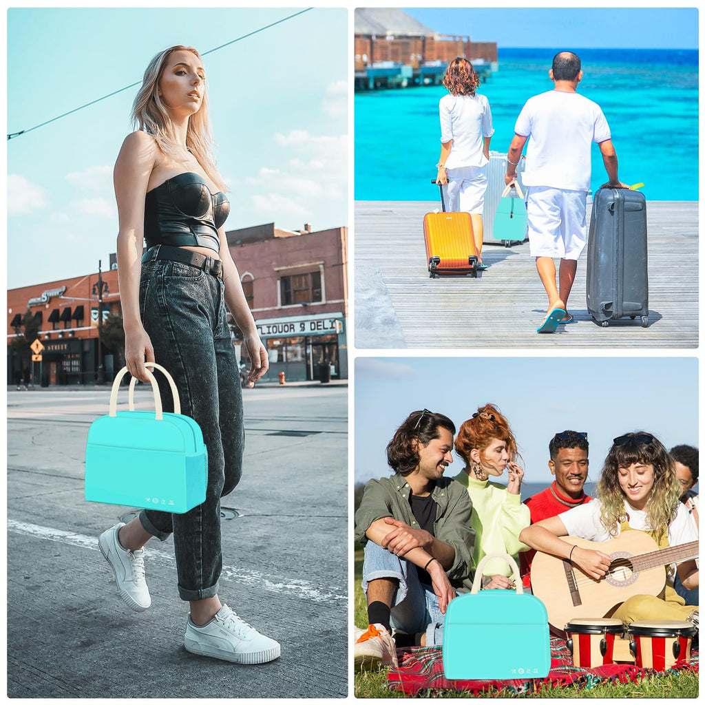 Reusable Insulated Lunch Tote Bag,Leakproof Food Handbags Case High Capacity