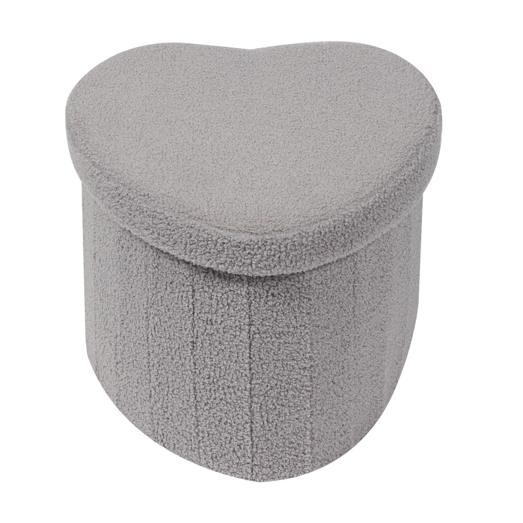 Flower-Shaped Storage Ottoman â€?Boucle Footstool & Seat for Living Room & Dorm