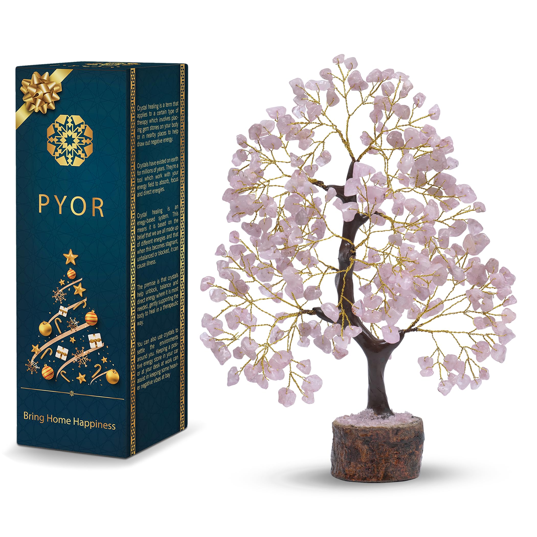 Rose Quartz Crystals Good Luck Money Tree