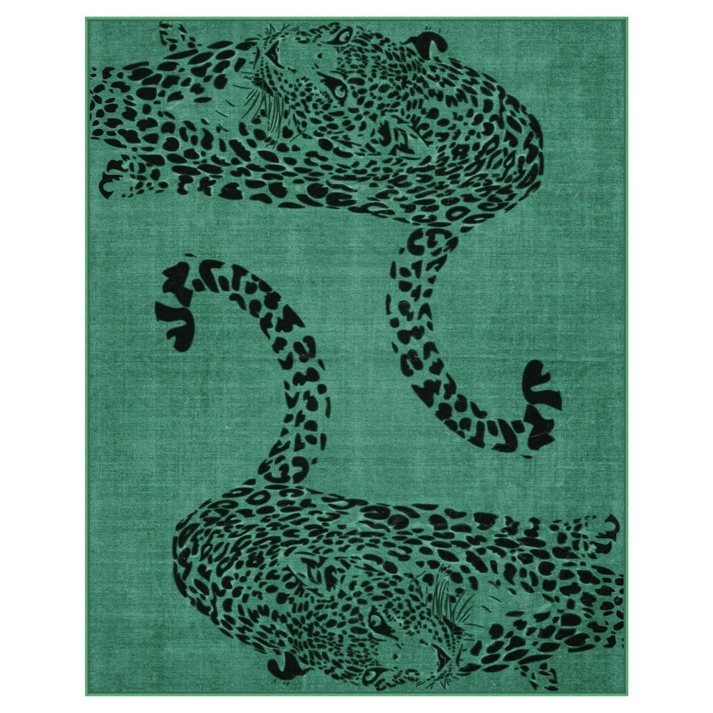 Leopard Print Area Rug â€?Soft, Washable, Non-Slip, Stain-Resistant Rug