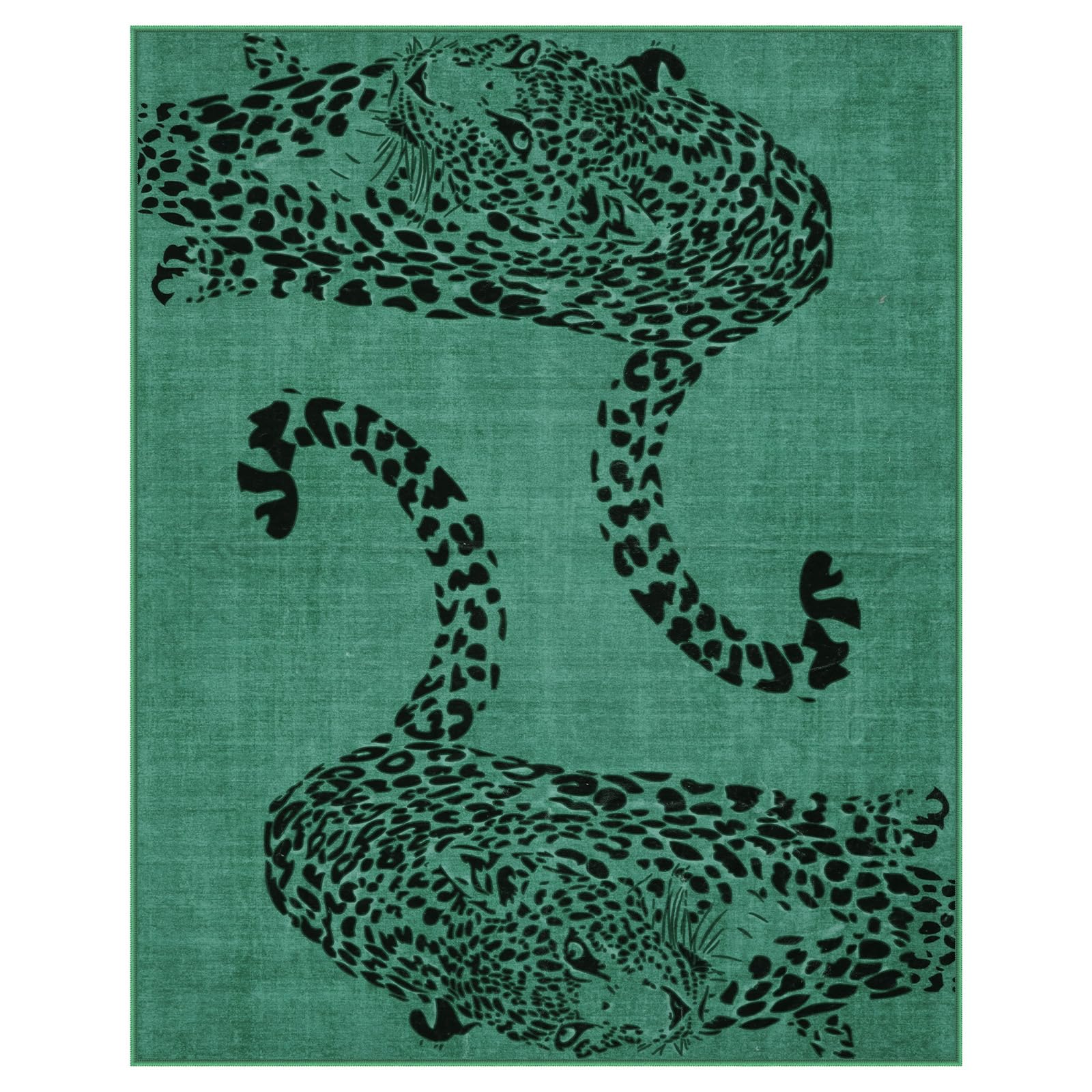 Leopard Print Area Rug â€?Soft, Washable, Non-Slip, Stain-Resistant Rug
