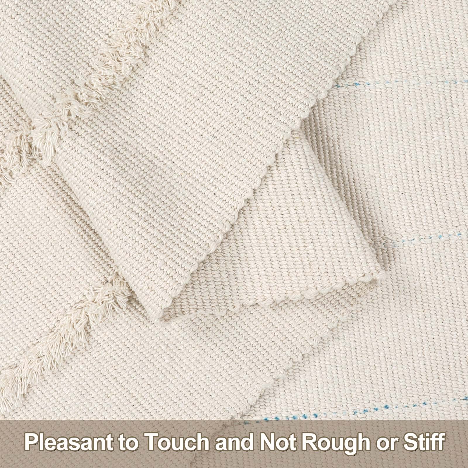 Washable Kitchen Runner Rug - Hand-Woven Bathroom Runner Rug with Tassels, Terracotta Entryway Runner Rug, Tufted Rainbow Bedroom Rug Runner, Hallway Rug for Laundry/Living Room