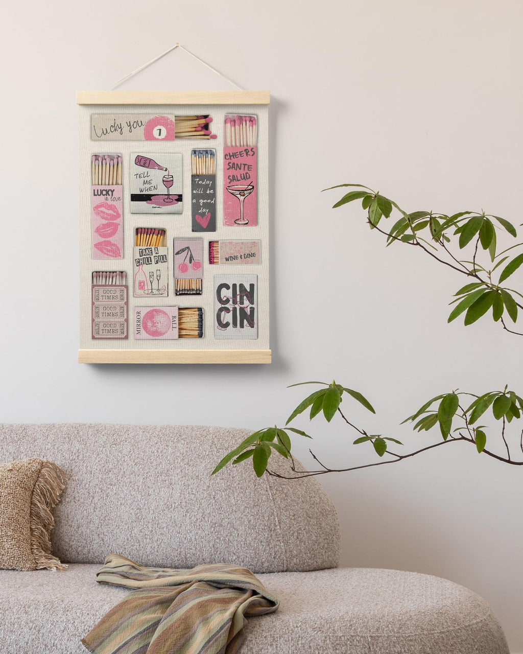 Trendy Preppy Poster Hanger Frame, Aesthetic Wall Art Decor