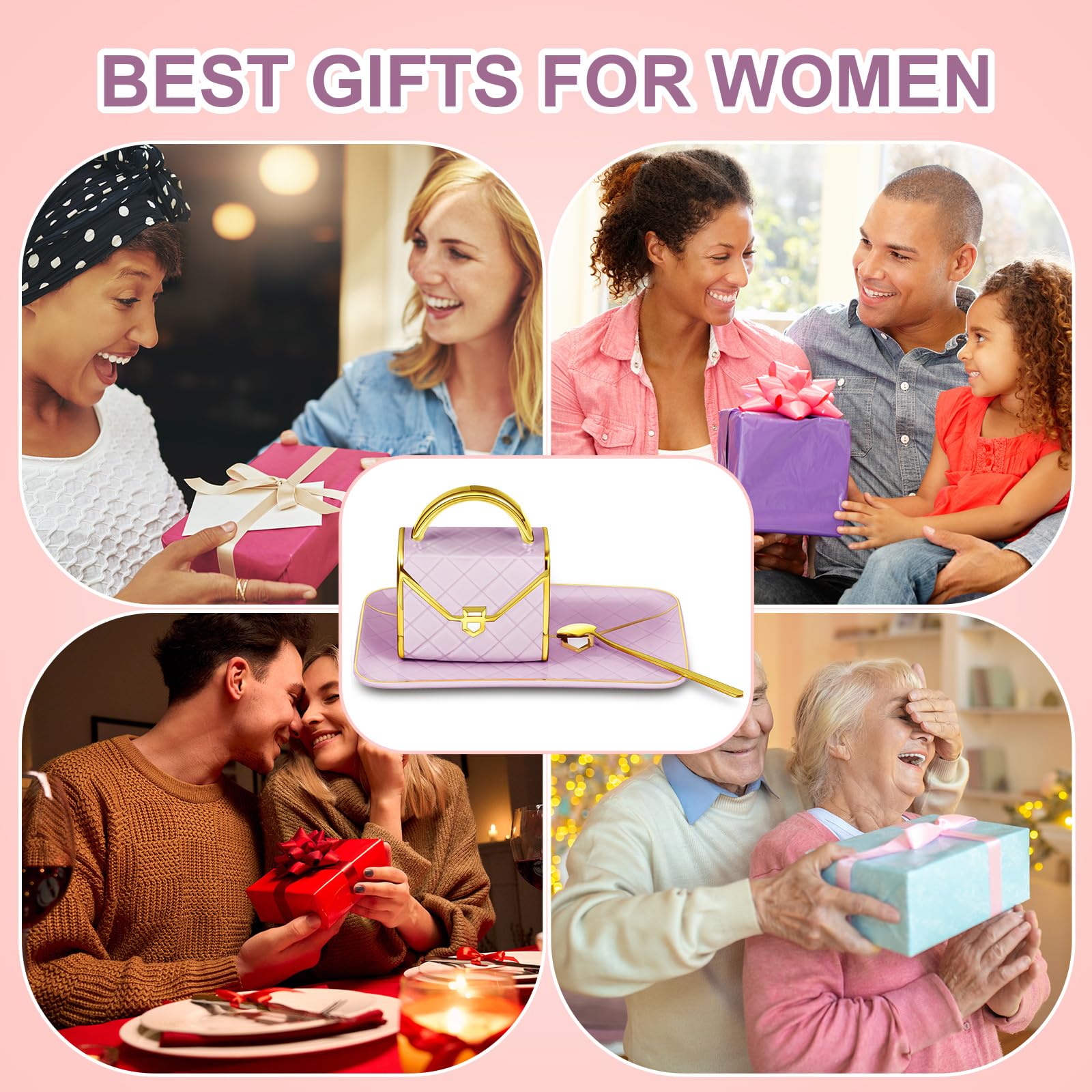 Set Coffee Mug Elegant Handbag Shaped Cup Modern Ceramic Purse Mug with Spoon and Saucer, 10oz Cute Creative Tea Cup