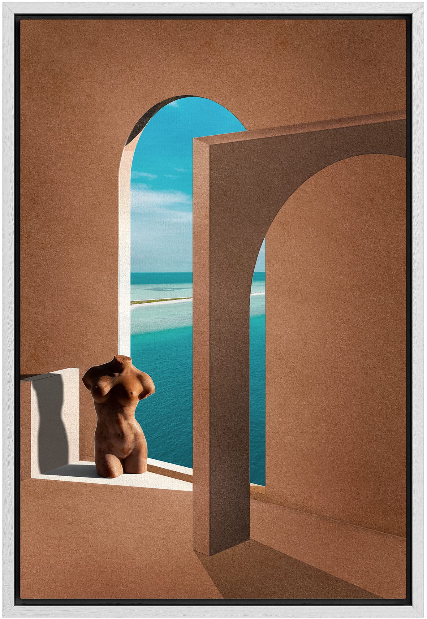 Framed Multicolored Disco Ball Canvas Print â€?Preppy Wall Art for Living Room, Bedroom, or Office